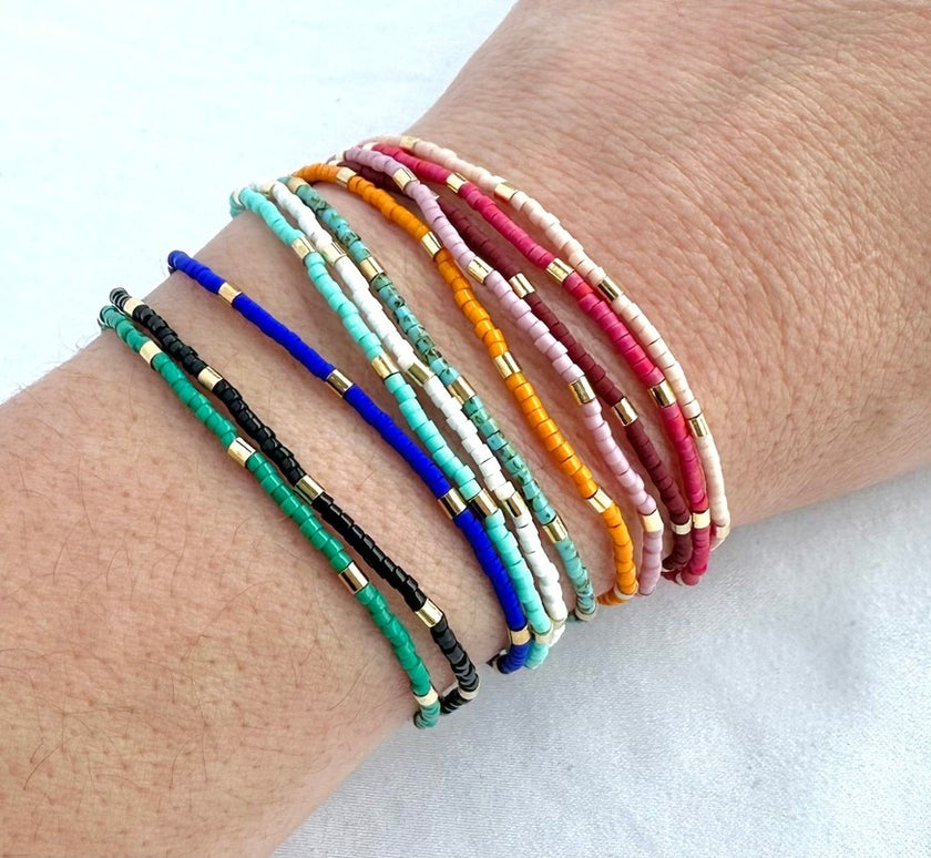 Ocean Breakup Japanese Seed Bead Bracelets