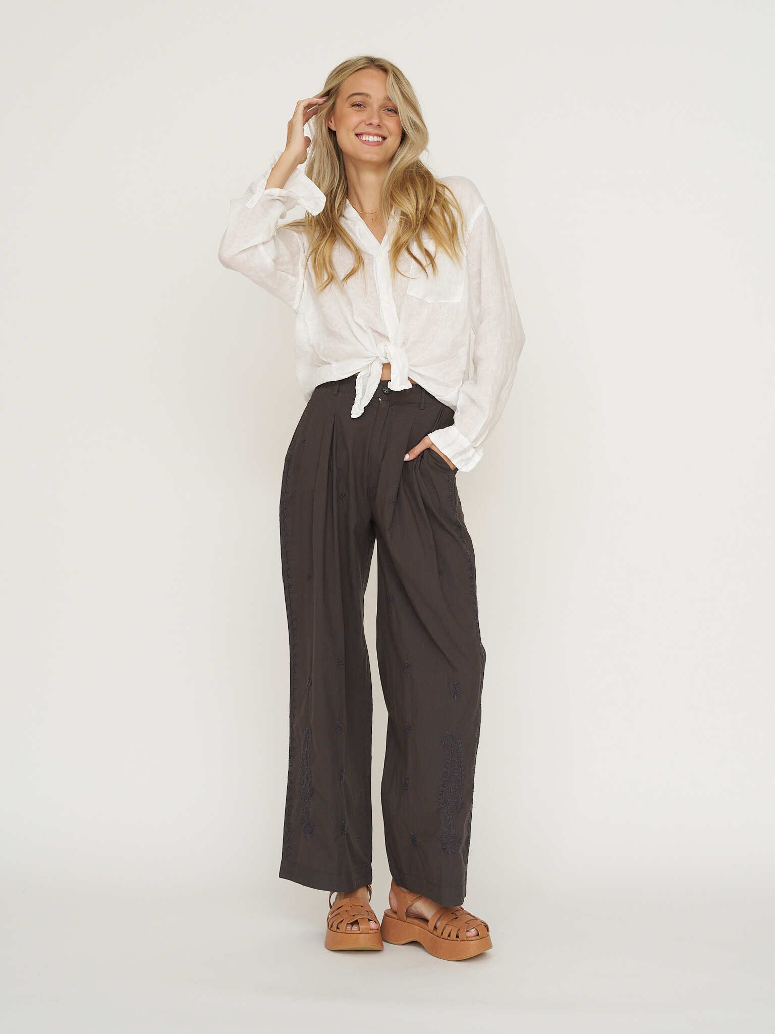 CP Shades Joss Top - Classic White Linen