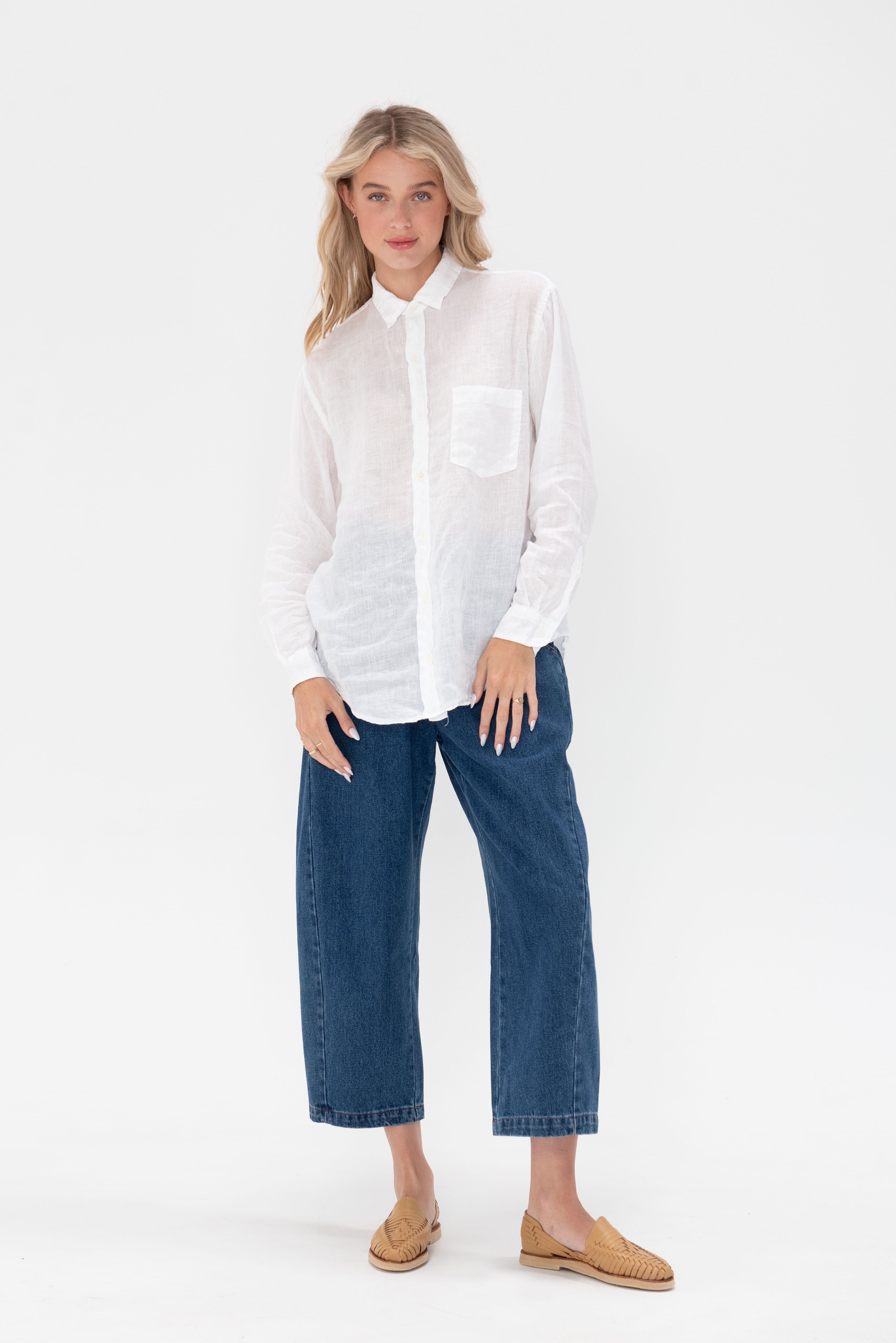 CP Shades Joss Top - Classic White Linen
