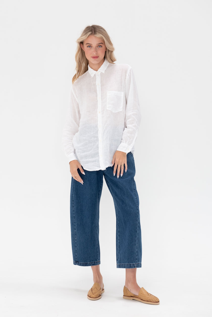 CP Shades Joss Top - Classic White Linen