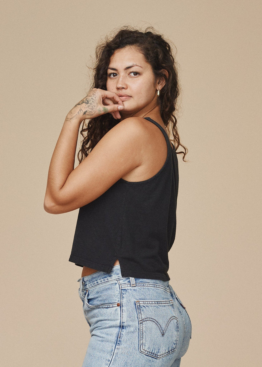 Jungmaven Cropped Tank - Pistachio