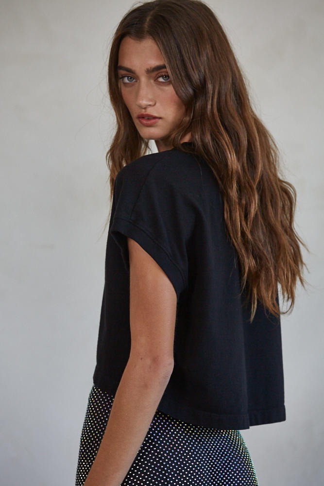 By Together Basic Crop Tee - Black