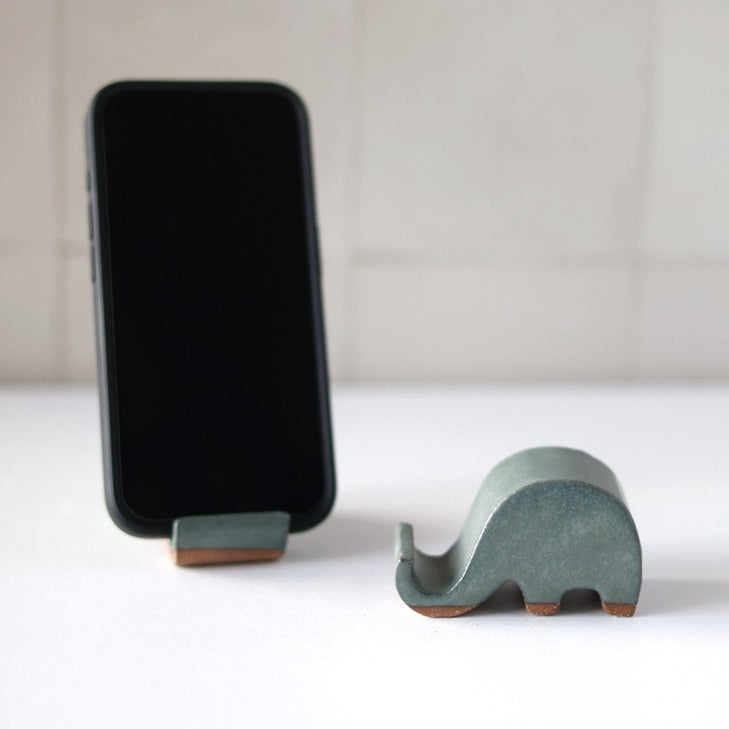 Gravesco Handmade Pottery Elephant Card/Phone Holder