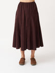 CP Shades Fanny Fine Wale Cord Skirt - Chocolate