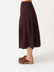 CP Shades Fanny Fine Wale Cord Skirt - Chocolate