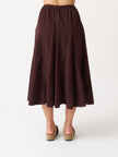 CP Shades Fanny Fine Wale Cord Skirt - Chocolate