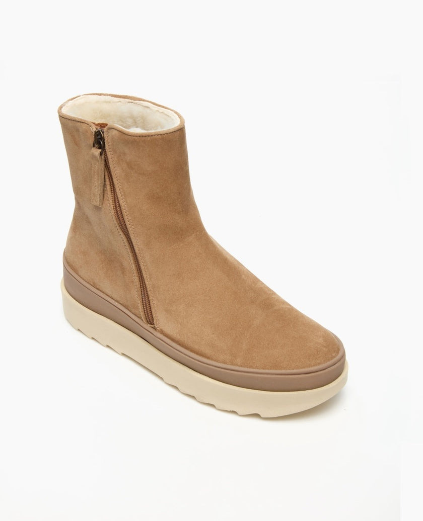 Coclico Freddy Shearling Boot - Tobacco Suede