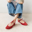 Either/Or Heeled Ballet - Red Suede