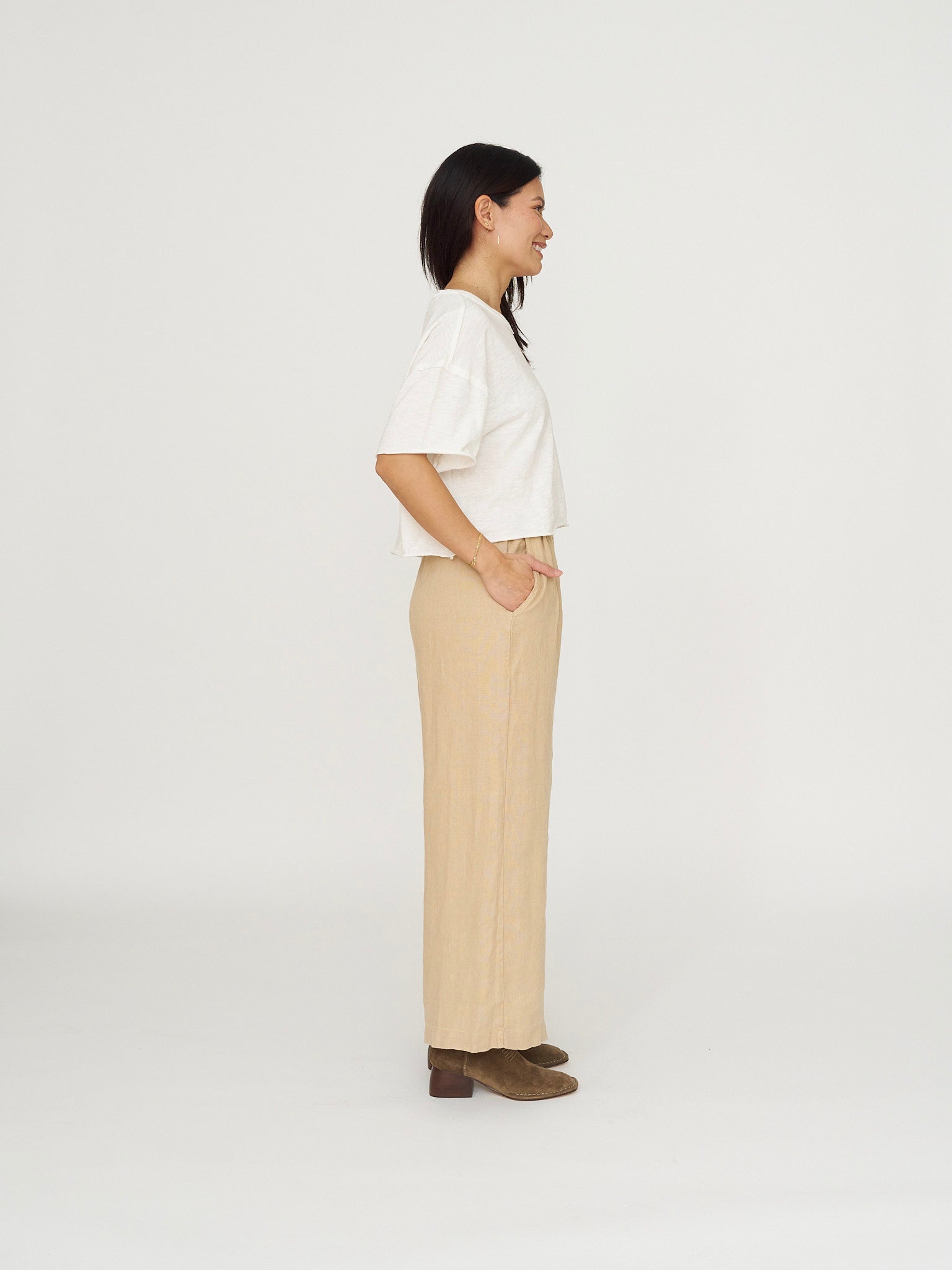 By Together Lightweight Crop Tee - White