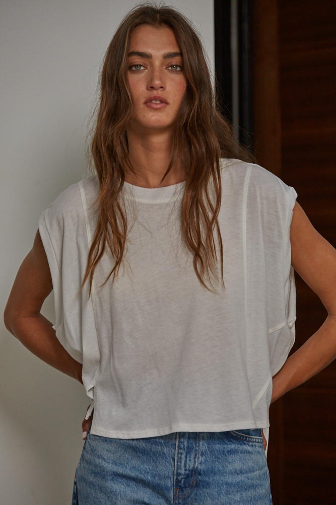 By Together Ultralight Swing Tee with Seam Detail - 3 Colors