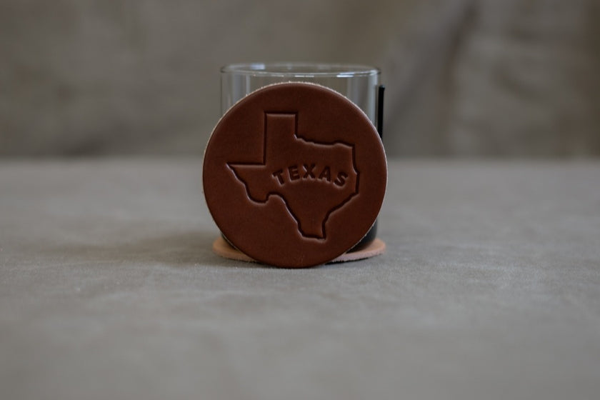 Manready Mercantile Hand Stamped Texas Coasters - Set of 4