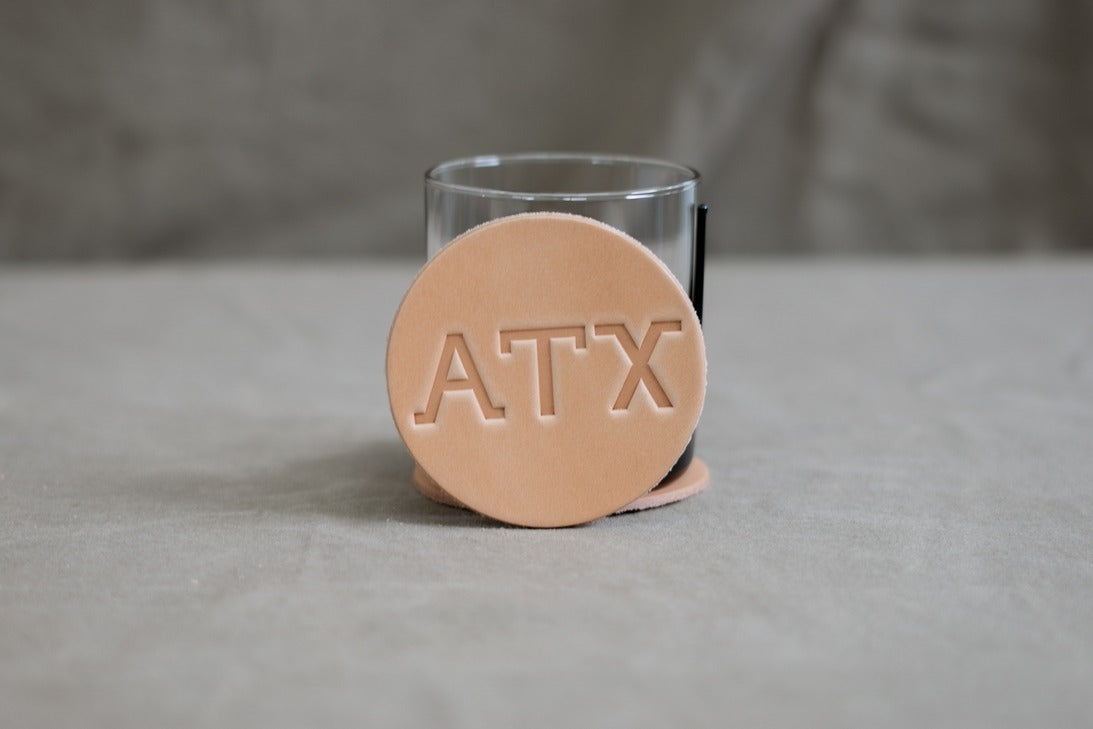 Manready Mercantile Hand Stamped Texas Coasters - Set of 4