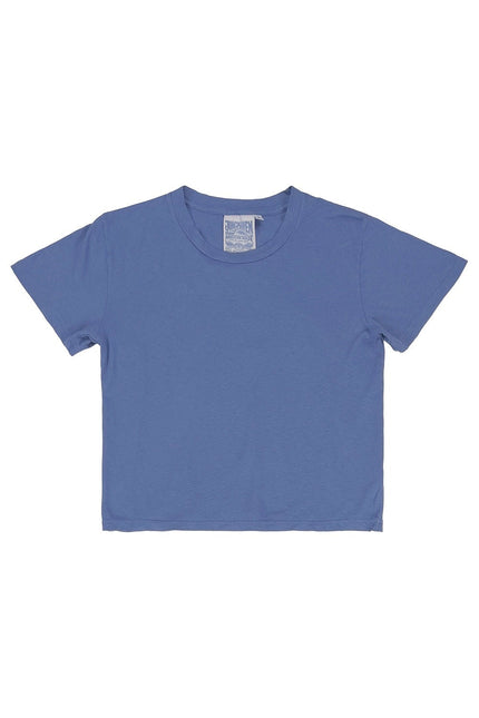 Jungmaven Cropped Ojai Tee - Coastal Blue