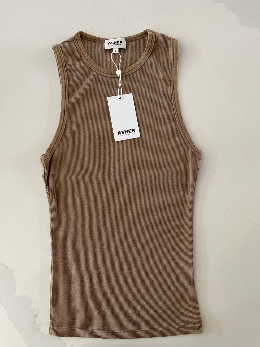 Asher Ruby Muscle Tee - Latte
