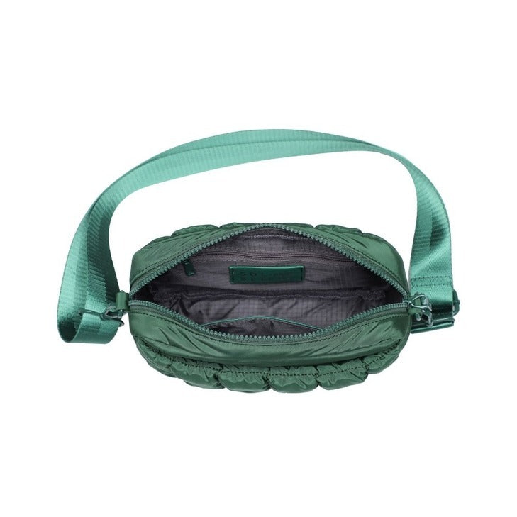 Sol & Selene Inspiration Quilted Recycled Nylon Crossbody - Black
