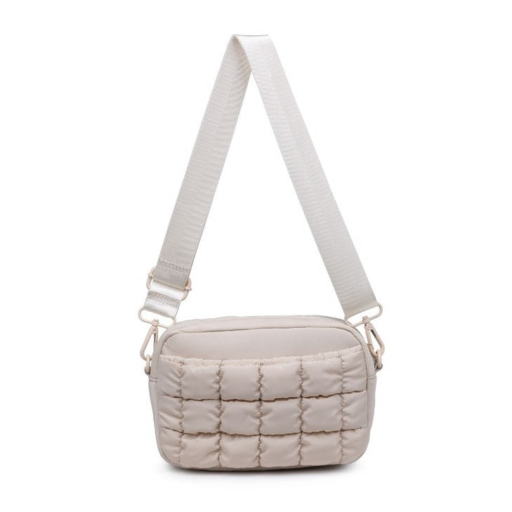 Sol & Selene Inspiration Quilted Recycled Nylon Crossbody - Black