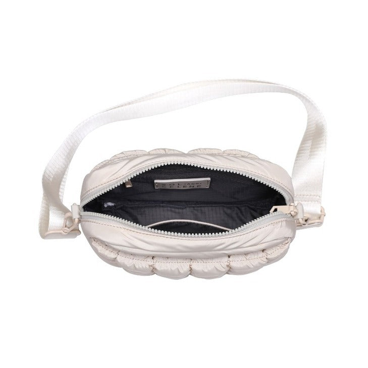 Sol & Selene Inspiration Quilted Recycled Nylon Crossbody - Black