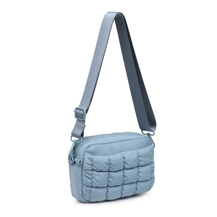 Sol & Selene Inspiration Quilted Recycled Nylon Crossbody - Black