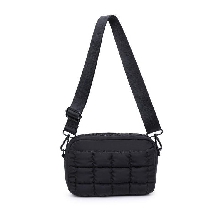 Sol & Selene Inspiration Quilted Recycled Nylon Crossbody - Black