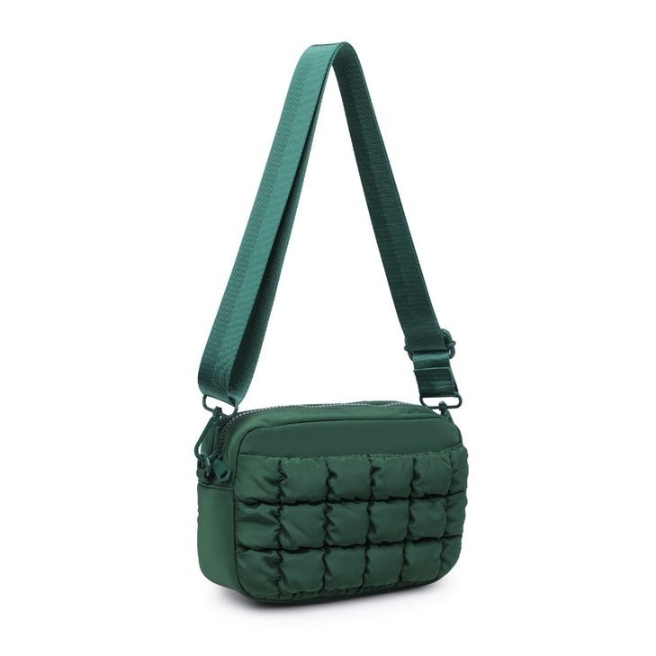 Sol & Selene Inspiration Quilted Recycled Nylon Crossbody - Black