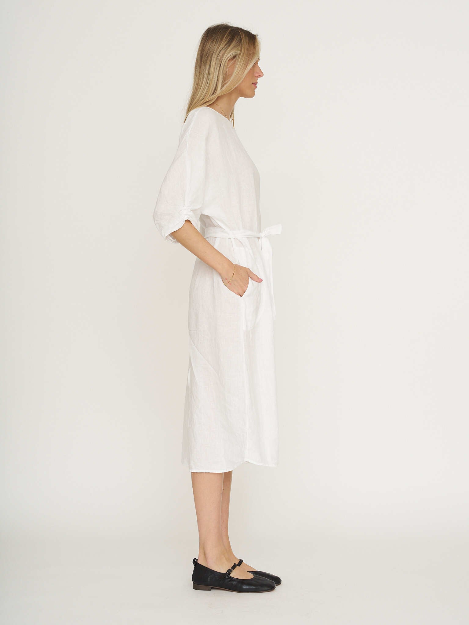 Velvet by G&S Linen Carmen Dress - White
