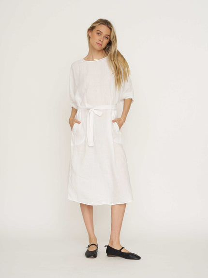 Velvet by G&S Linen Carmen Dress - White