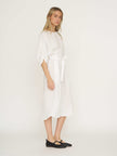Linen Carmen Dress - White