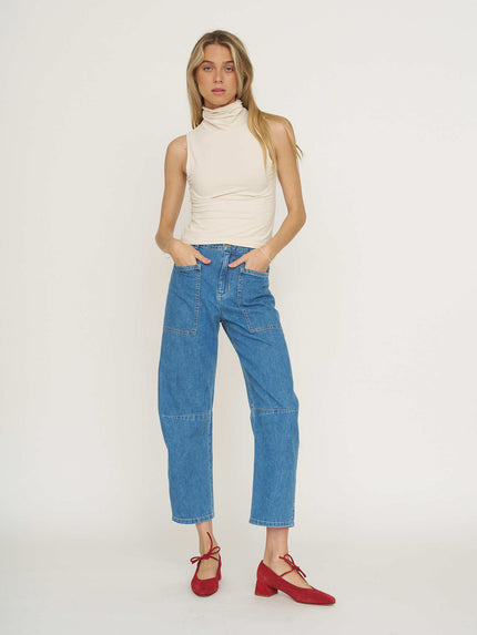 Asher Tessa Turtleneck Tank - Bone