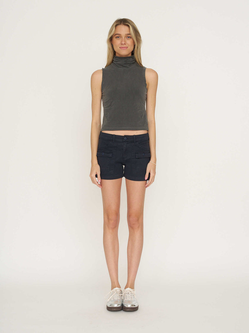 Asher Tessa Turtleneck Tank - Vintage Black