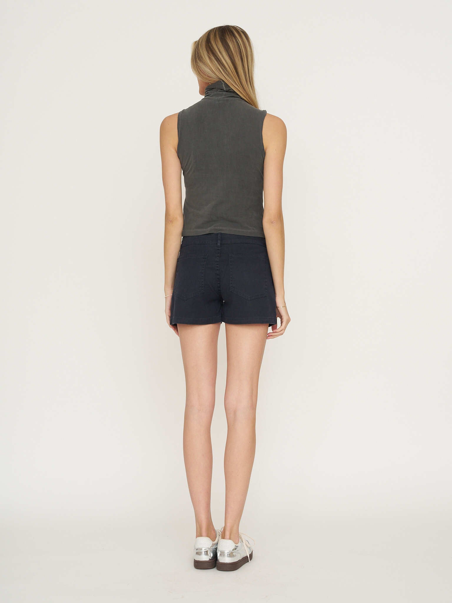 Asher Tessa Turtleneck Tank - Vintage Black