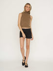Asher Tessa Turtleneck Tank - Mushroom