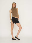 Asher Tessa Turtleneck Tank - Mushroom
