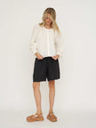 Emerson Fry Frances Blouse - Dot Stripe Ivory Organic