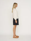 Emerson Fry Frances Blouse - Dot Stripe Ivory Organic