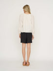 Emerson Fry Frances Blouse - Dot Stripe Ivory Organic