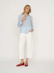 CP Shades Romy Linen Top - Blue Stripe