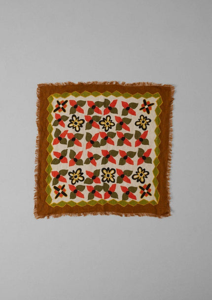 TOAST Folk Floral Print Linen Bandana