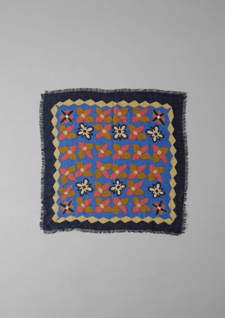 TOAST Folk Floral Print Linen Bandana