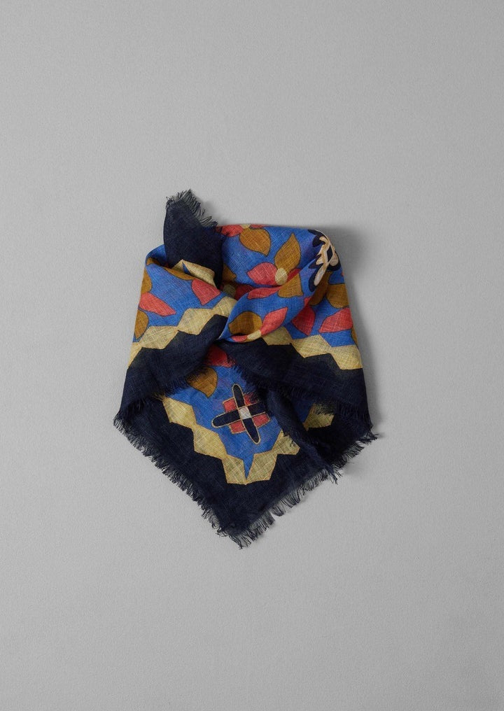TOAST Folk Floral Print Linen Bandana