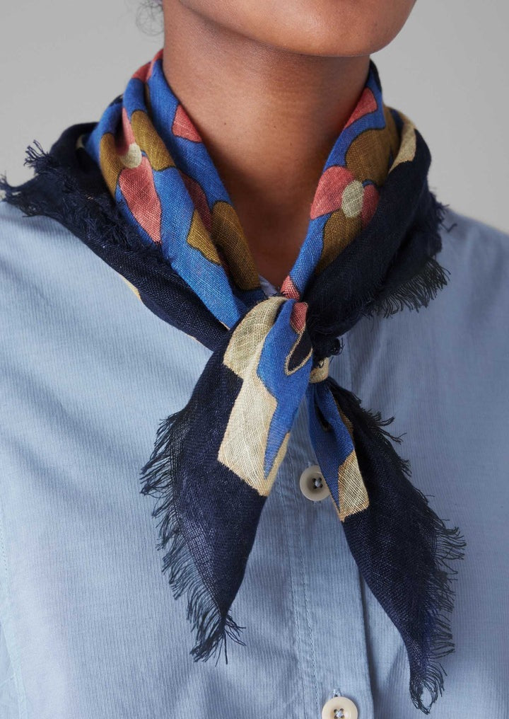 TOAST Folk Floral Print Linen Bandana