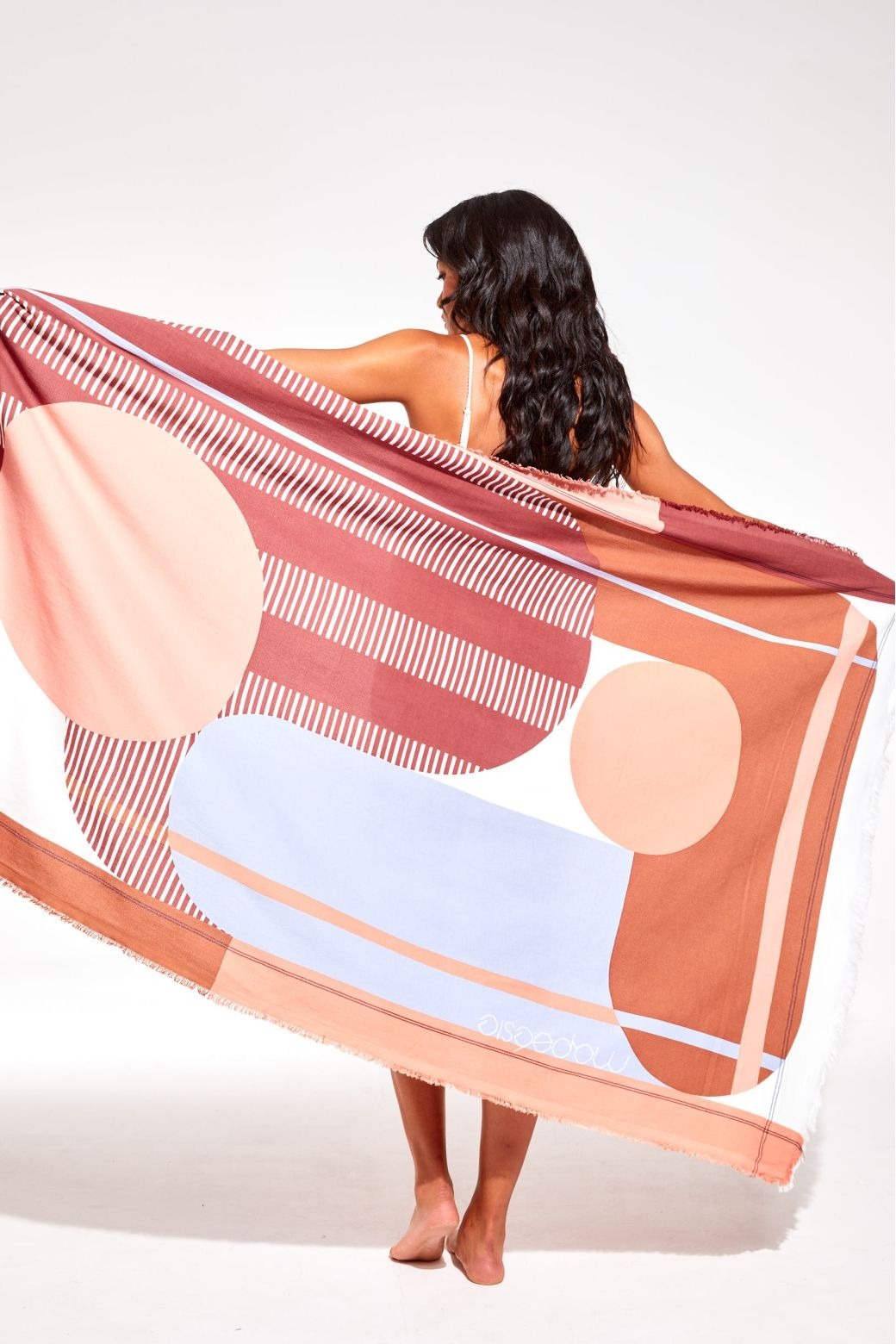 Mapoesie 100% Organic Cotton Abstract Beach Towel