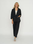 Allison Wonderland Concrete Blazer - Black