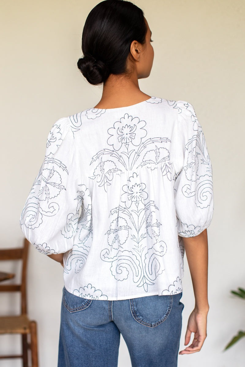 Emerson Fry Puff Isla - Indigo Outline