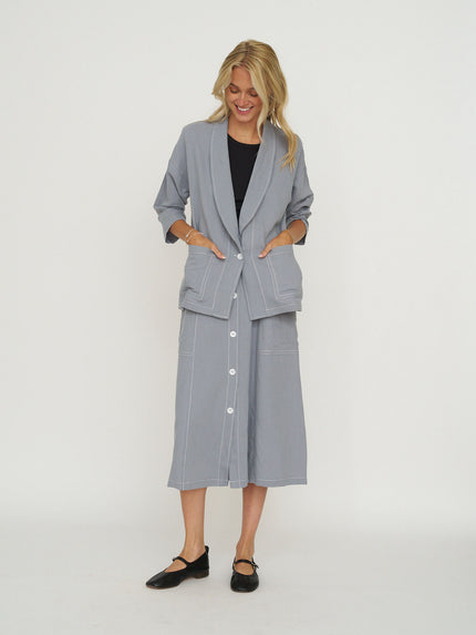 Allison Wonderland Concrete Blazer - Shark