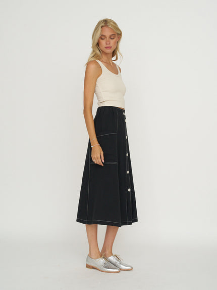 Allison Wonderland Market Skirt - Black