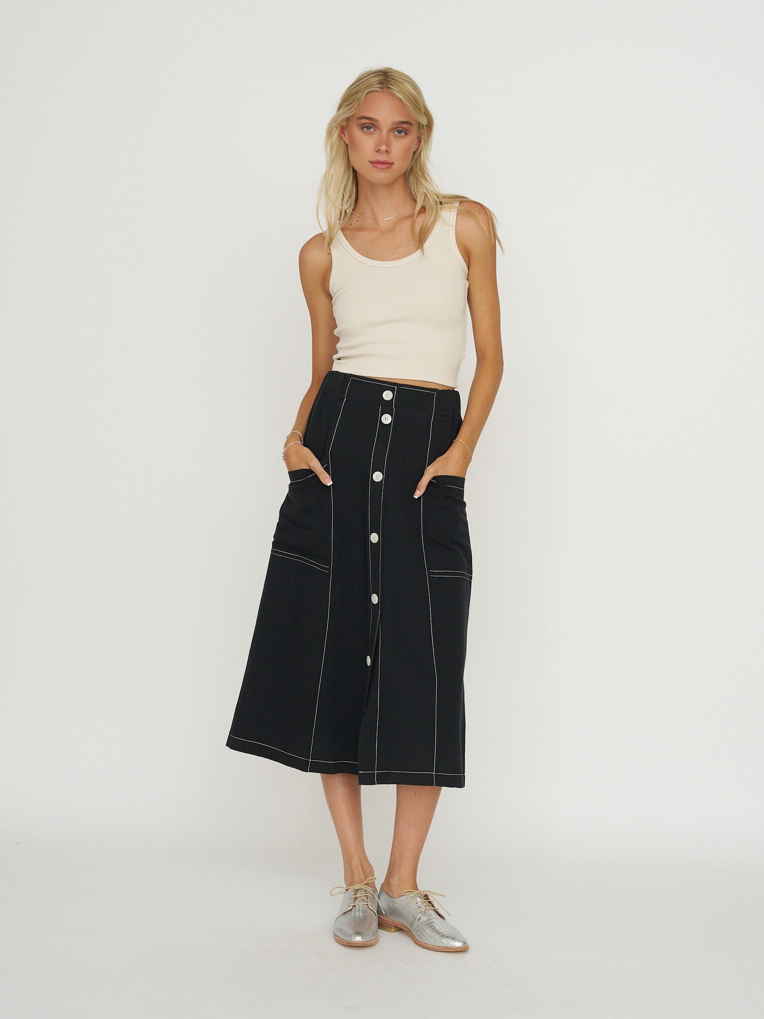 Allison Wonderland Market Skirt - Black