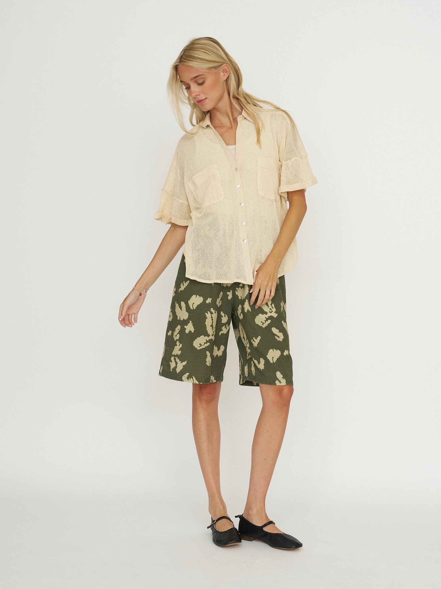 Girls of Dust Bermuda - Cloud Camo Mesh