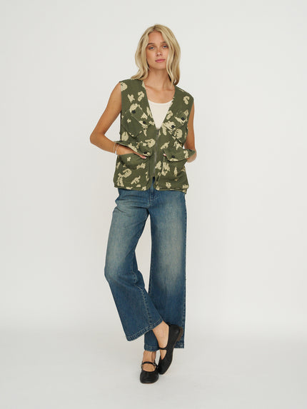 Girls of Dust Tropical Vest - Cloud Camo Mesh
