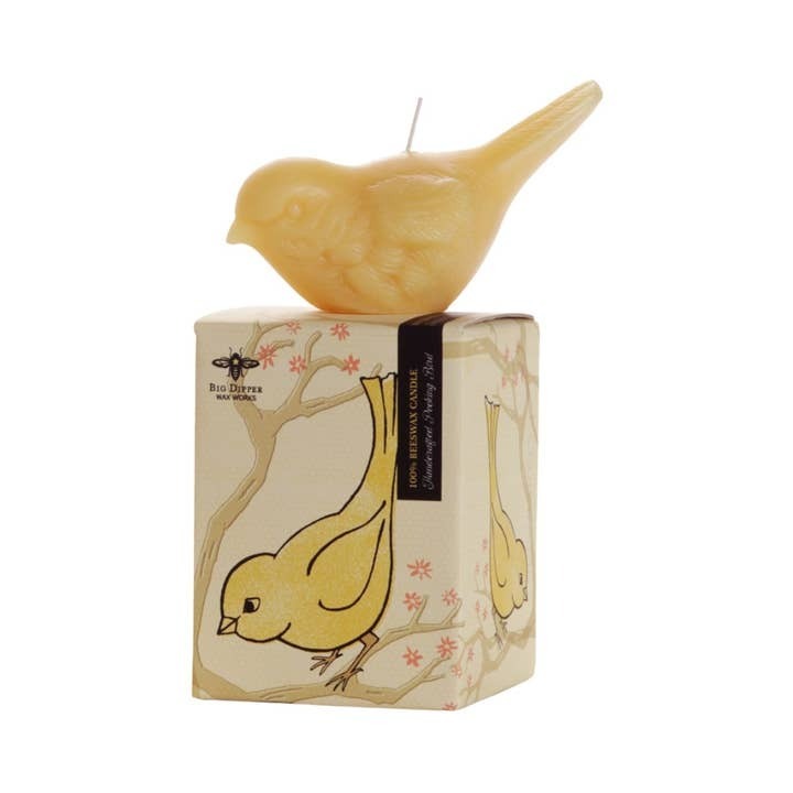 Beeswax Songbird Candles - Two Poses