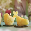 Beeswax Songbird Candles - Two Poses